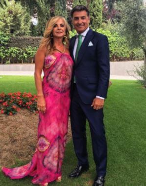 Merche Luengo with her husband Michel.